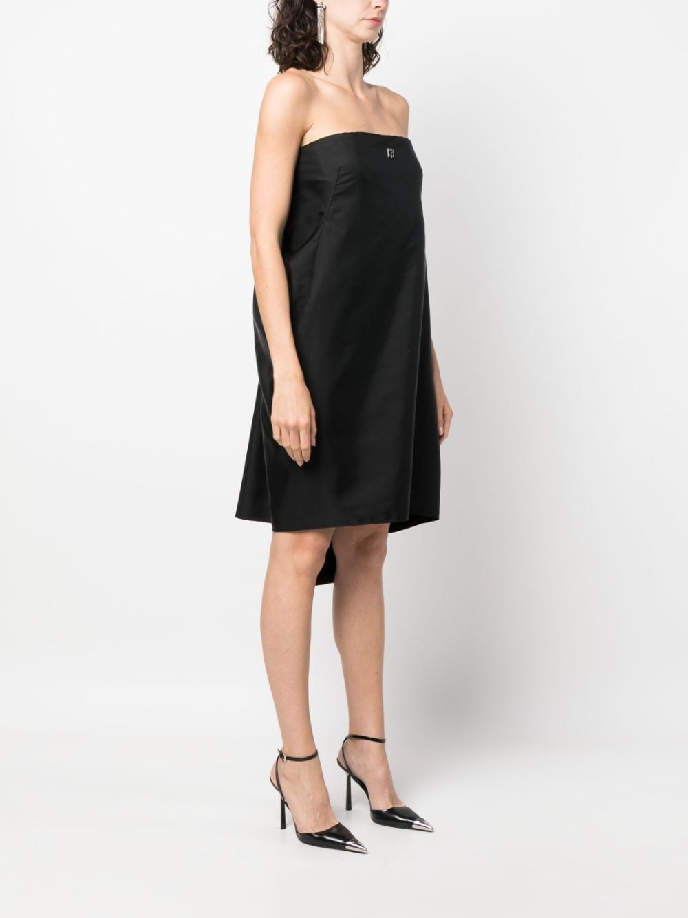 strapless A-line midi dress - 3