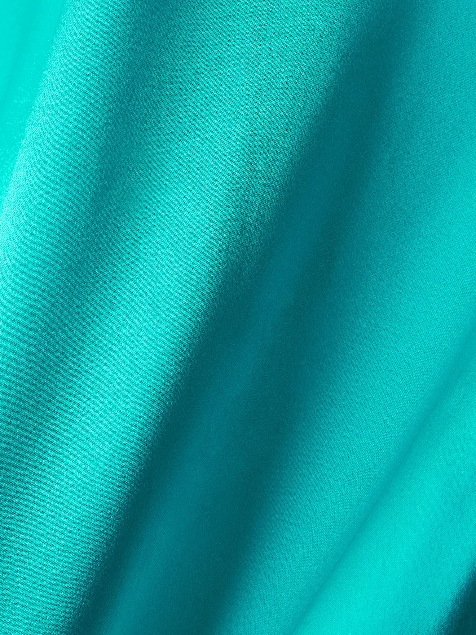 Silk-satin maxi shirt dress Turquoise - 4
