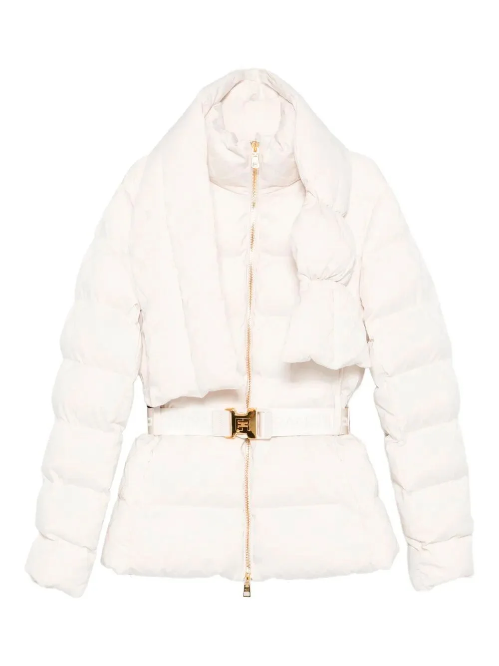 Padded Jacket With Belt - 1