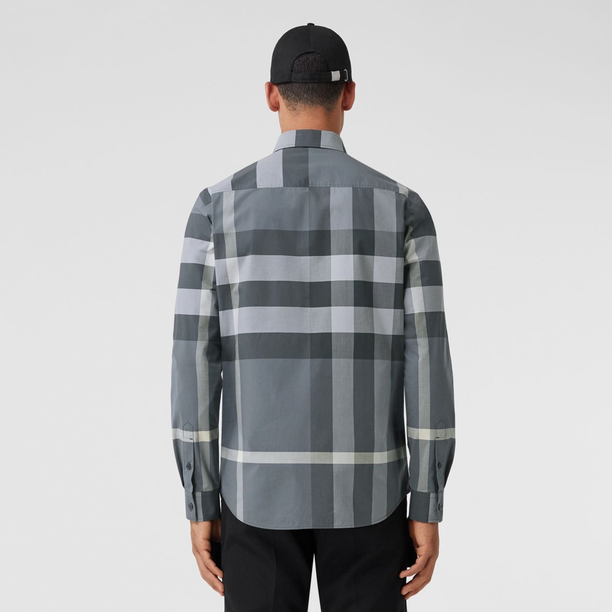Check Stretch Cotton Poplin Shirt - 4
