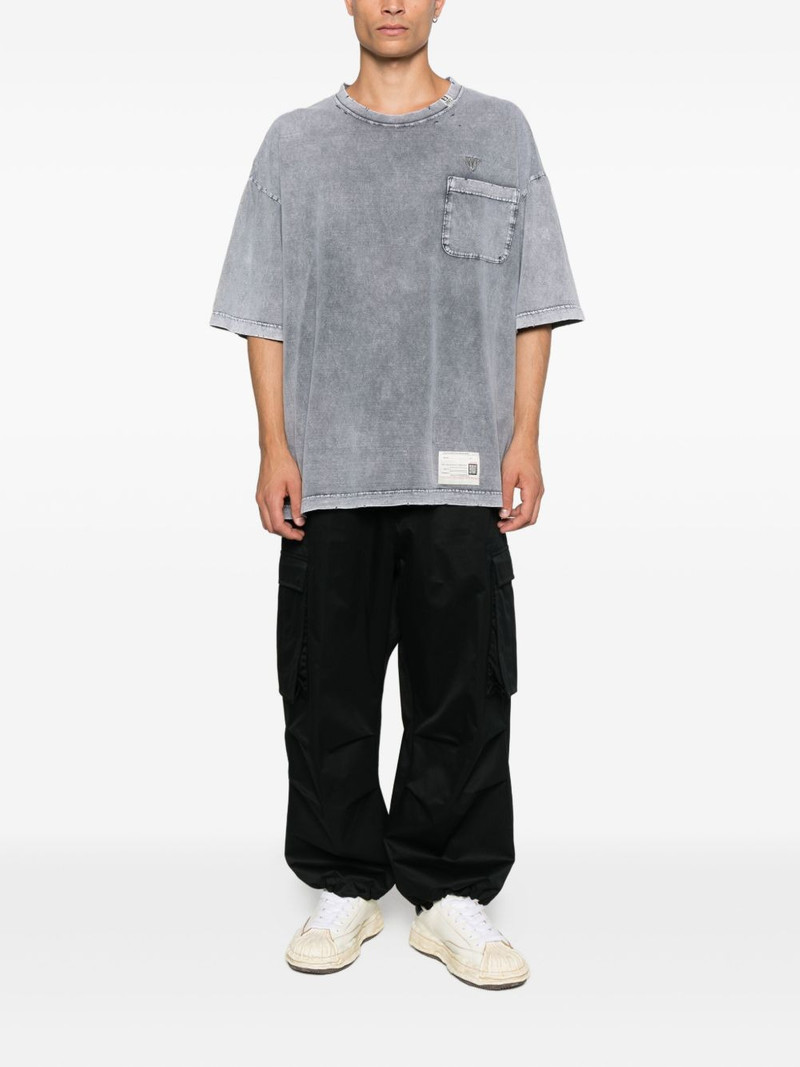Maison MIHARAYASUHIRO chest-pocket bleached T-shirt outlook