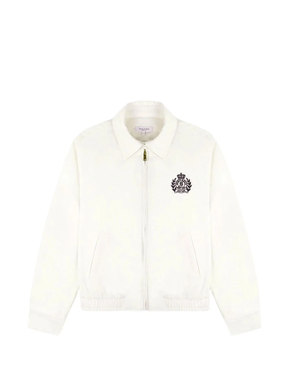logo-embroidered zip-up jacket - 1