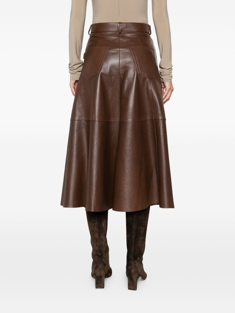 Serenity leather midi skirt 4