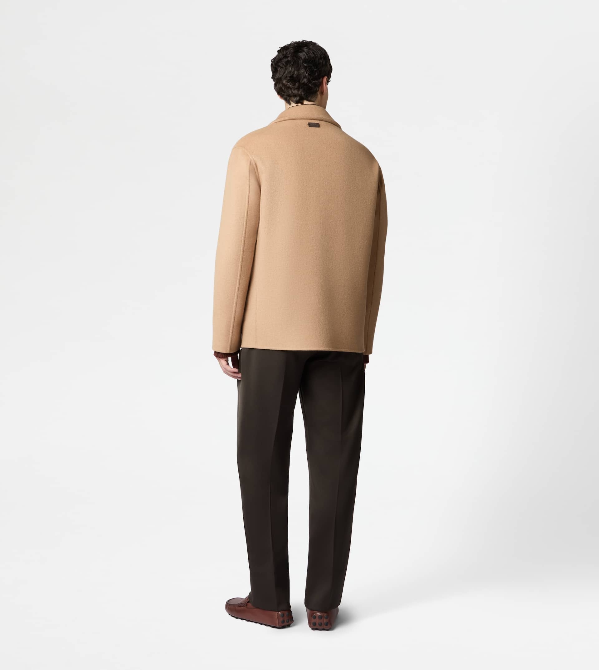 BLAZER IN CAMEL DOUBLE FABRIC - BEIGE - 3