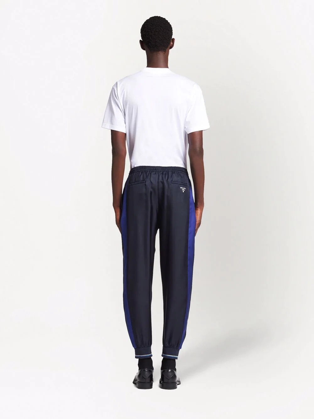 side stripe tapered track pants - 4