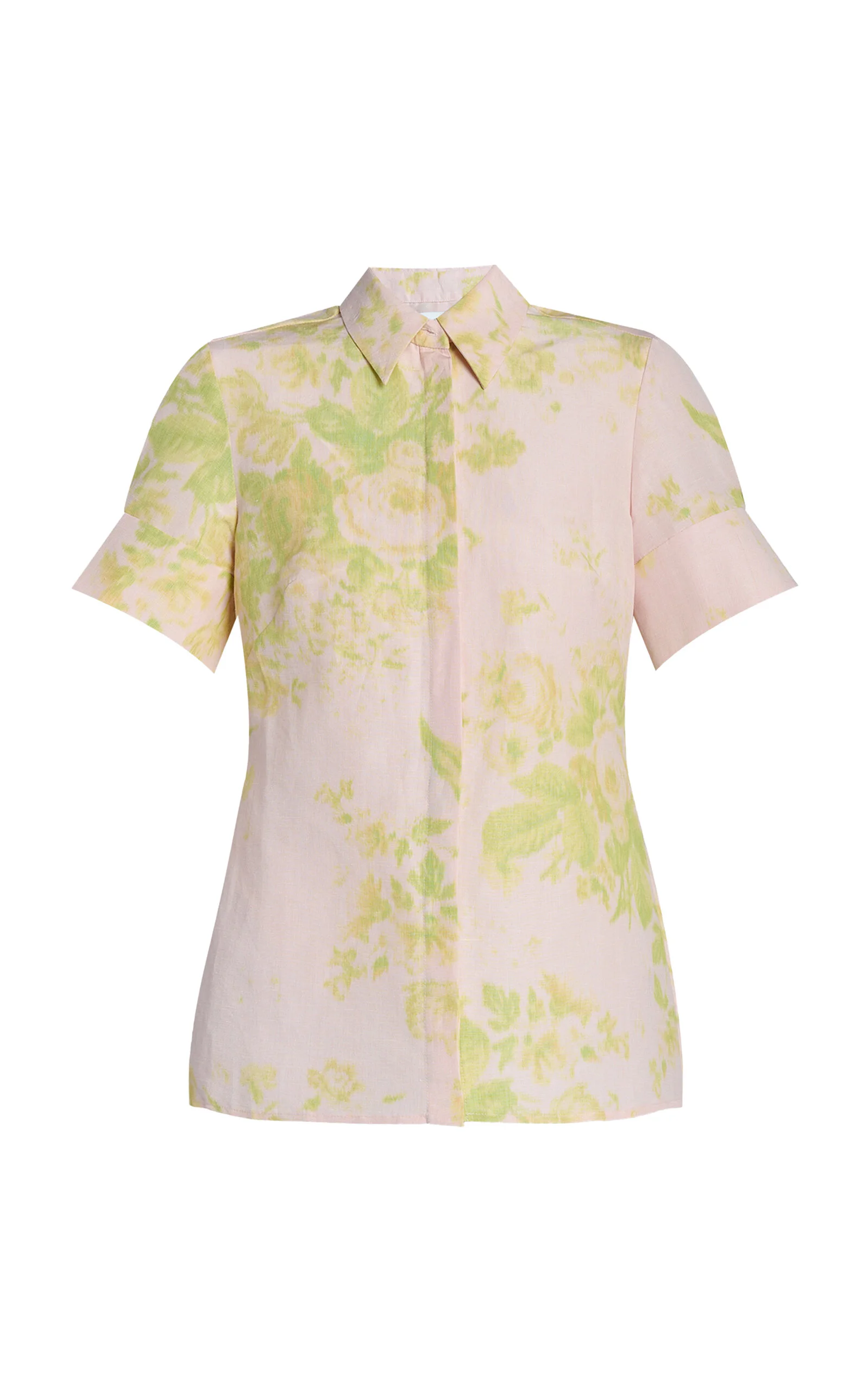Floral Linen-Chine Top light pink - 1
