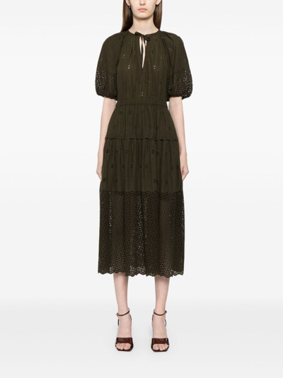 ULLA JOHNSON Nova cotton midi dress outlook