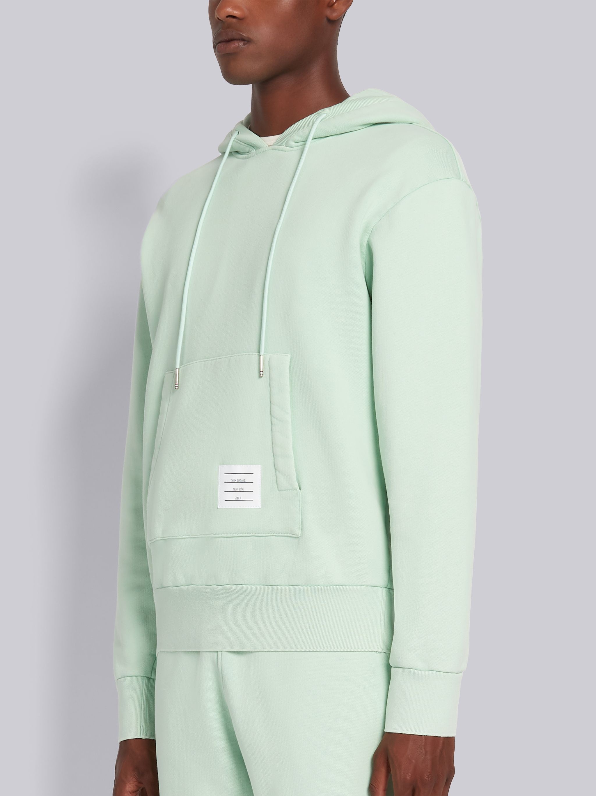 Light Green Classic Loopback Garment Dyed Pullover Hoodie - 2