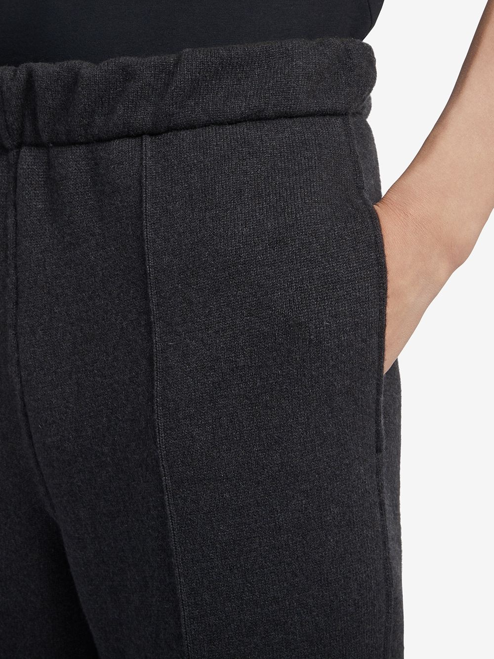 elasticated cashmere-blend trousers - 5