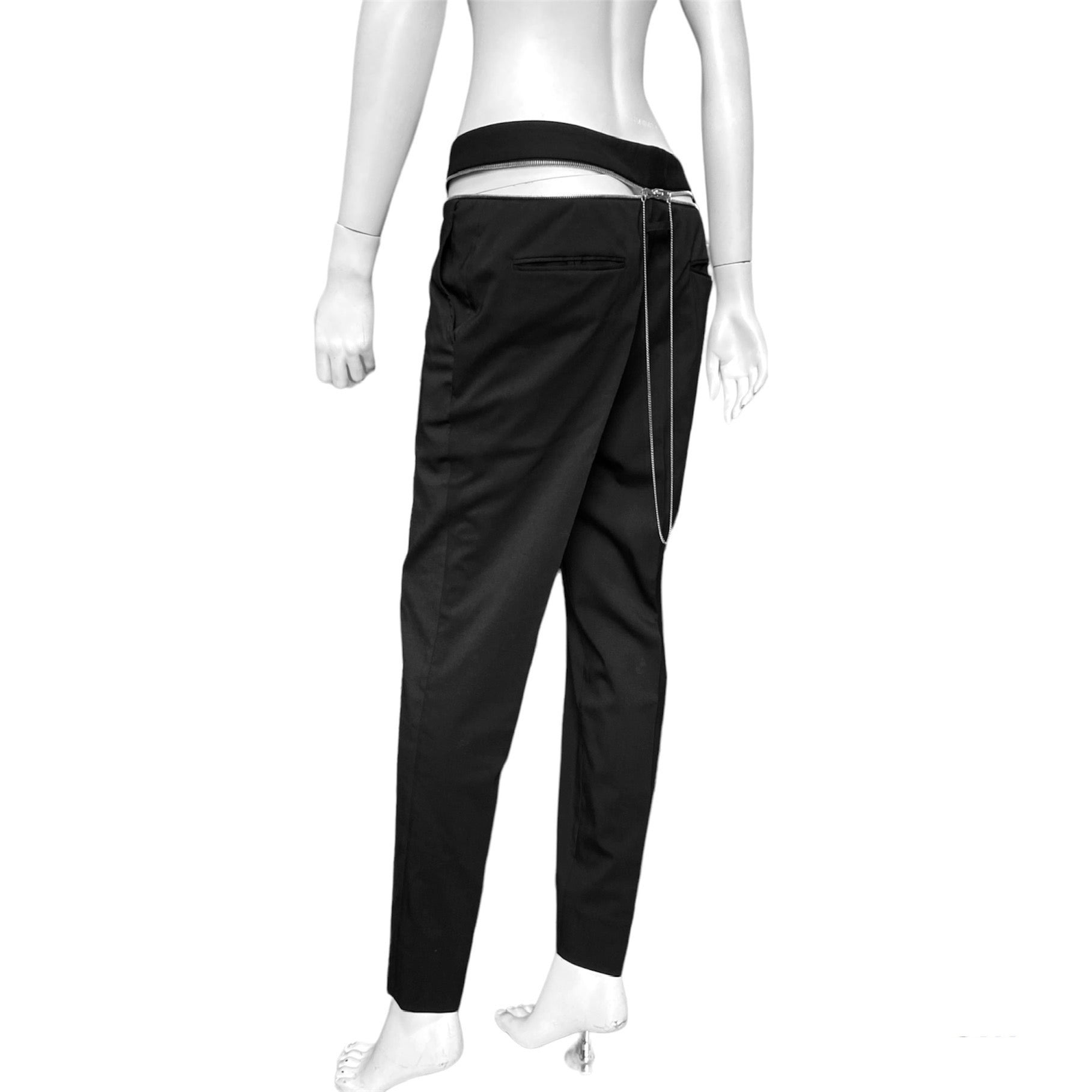 Jean paul gaultier bumster chain zipper pants  44 - 3
