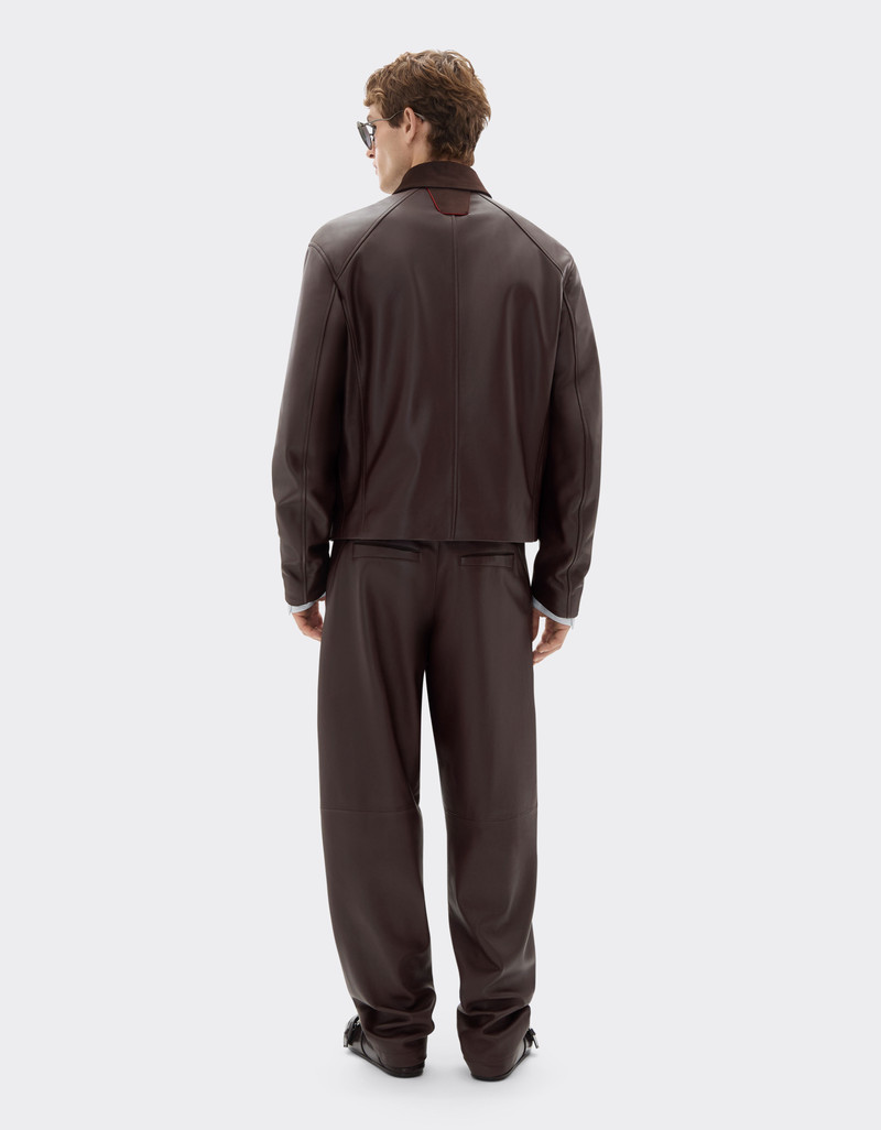 Overshirt jacket in nappa and suede 4