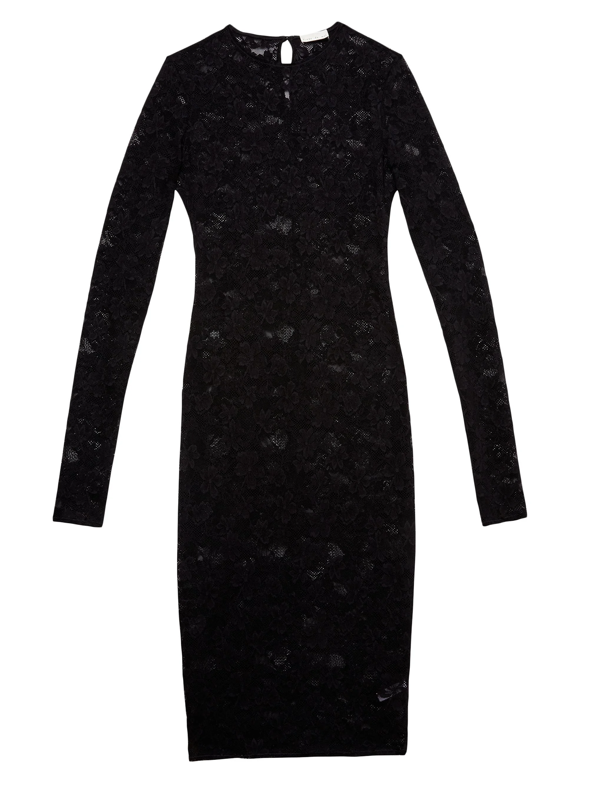 Women's Le Stretch Multifit Lace Midi-Dress - Black - 1