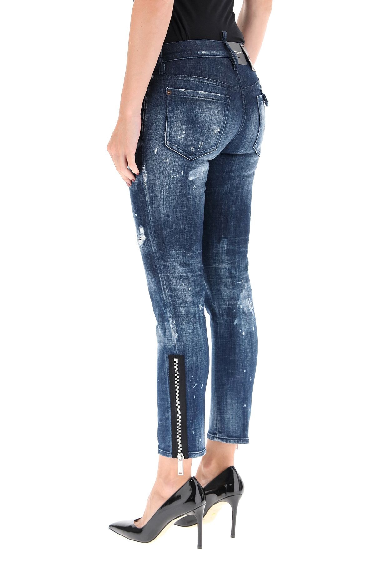 JENNIFER CROPPED JEANS WITH ZIP - 4