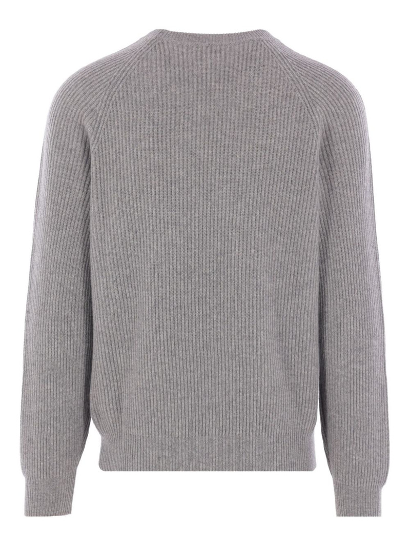 Brunello Cucinelli ribbed crew-neck sweater outlook