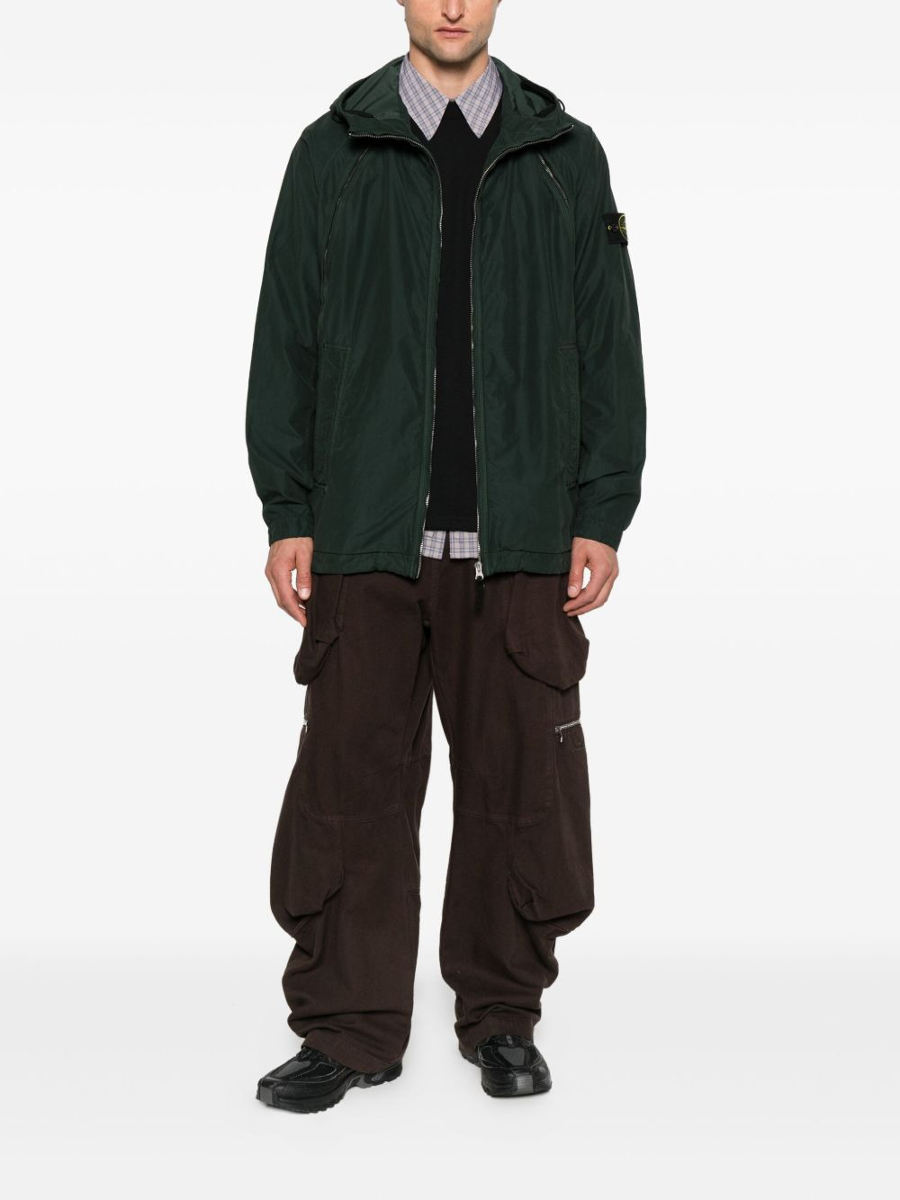 zip-fastening hooded jacket - 2