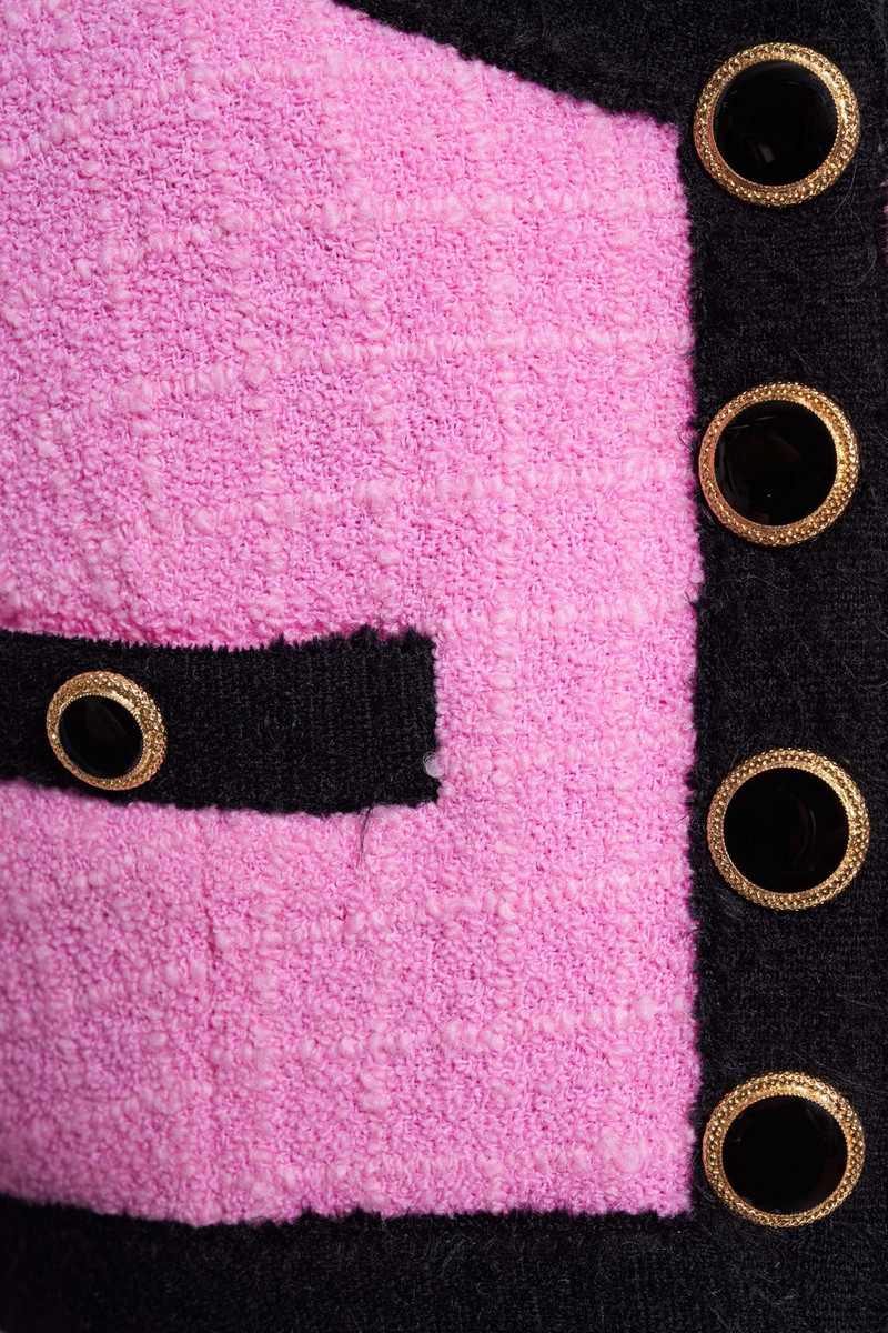 CHECKED TWEED BOUCLE CROPPED JACKET 3