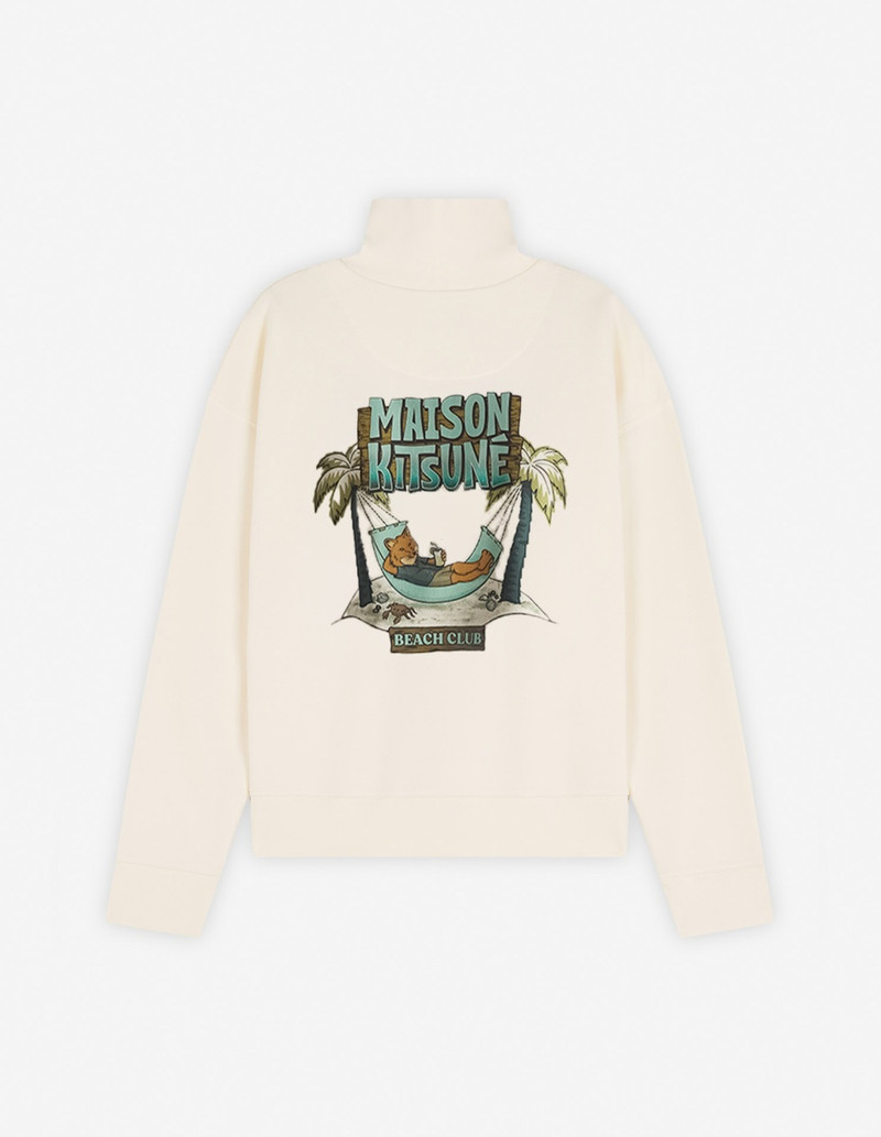 6-18 MAISON KITSUNE 비치 클럽 HALF ZIP COMFORT SWEATSHIRT 3