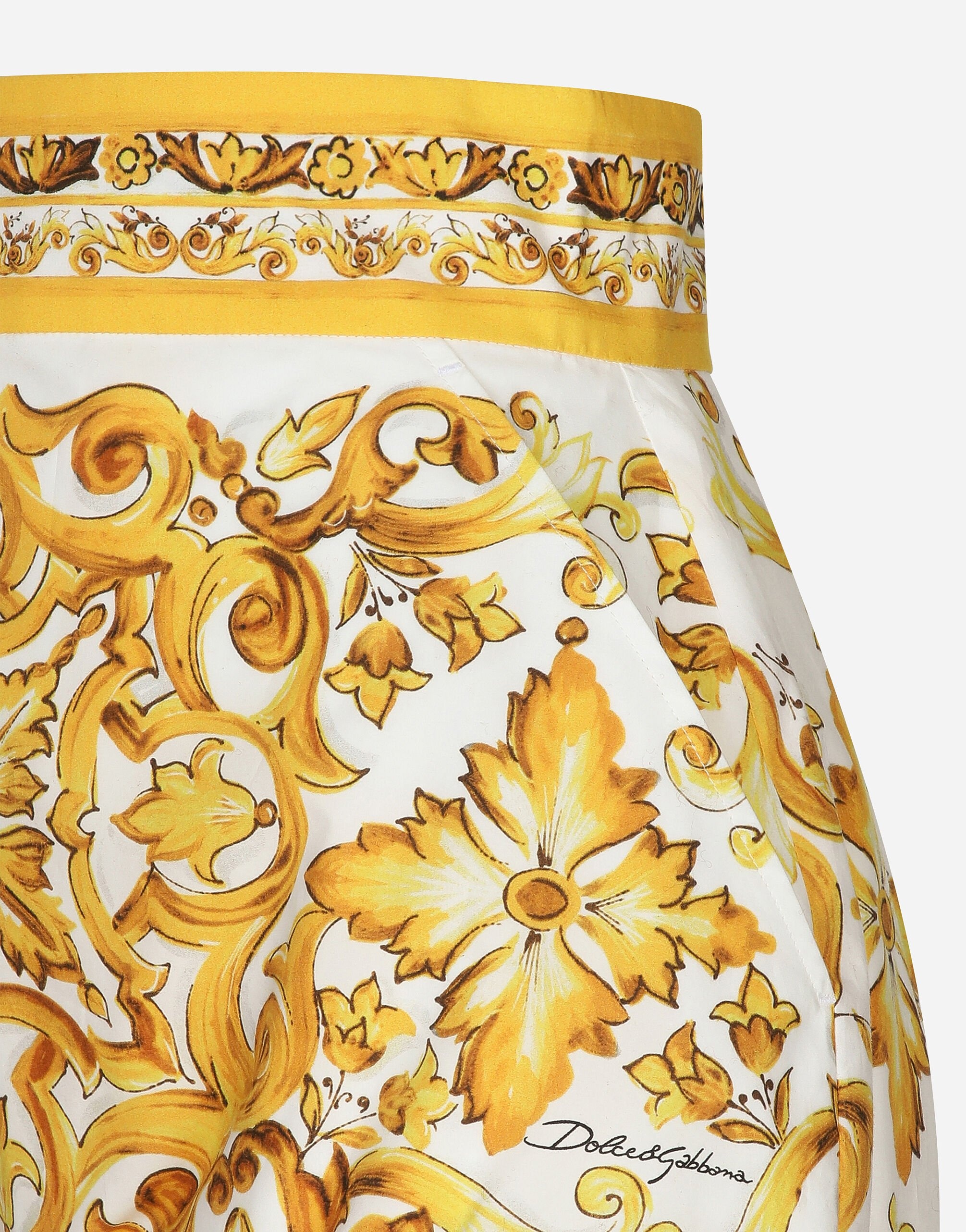 Majolica-print cotton poplin balloon culottes - 5