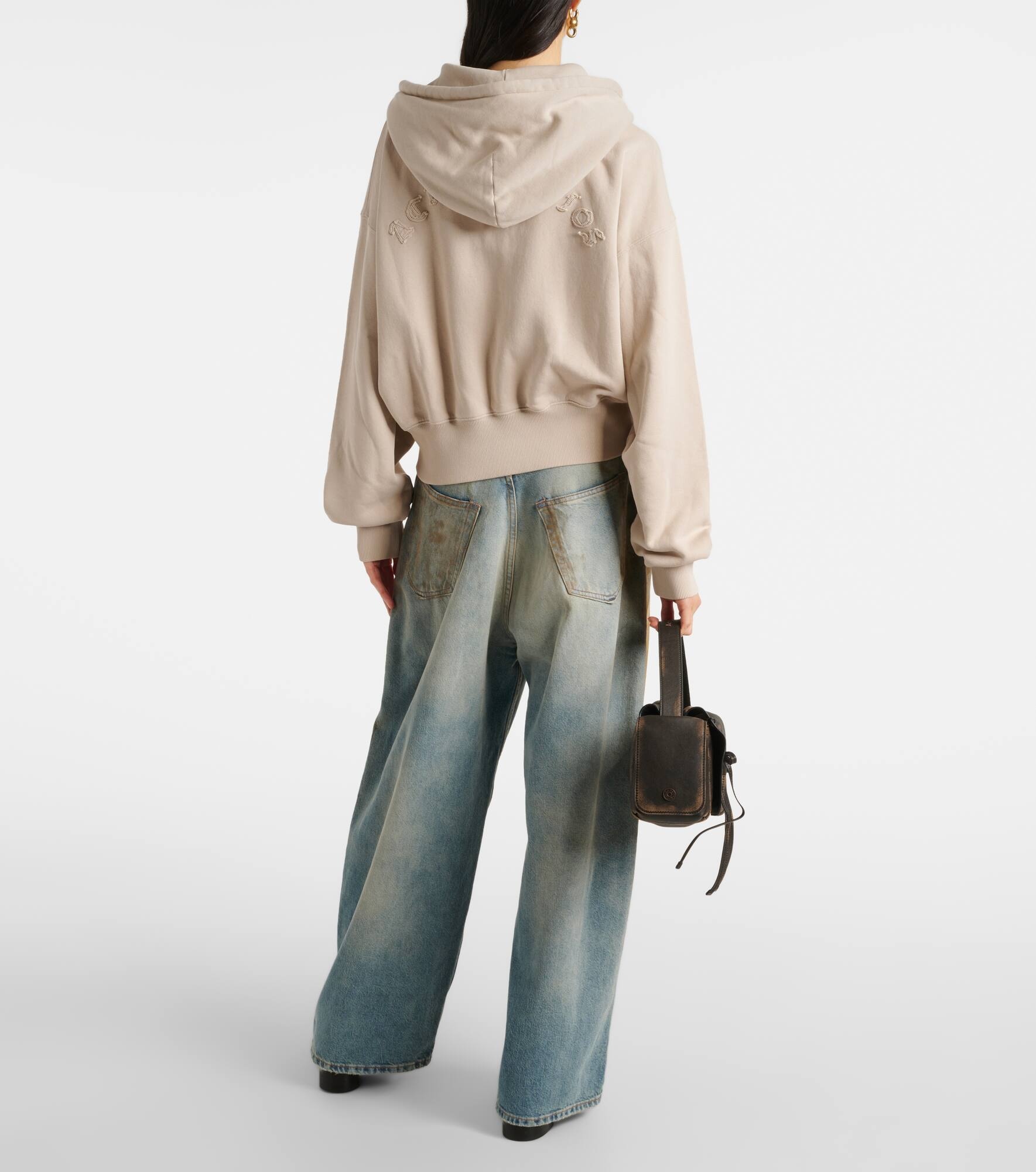 Embroidered cotton hoodie - 3