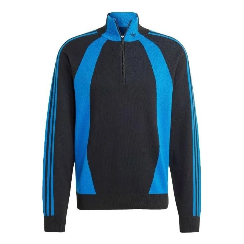 adidas Quarter-Zip Jumper 'Blue Black' IR7127 - 1