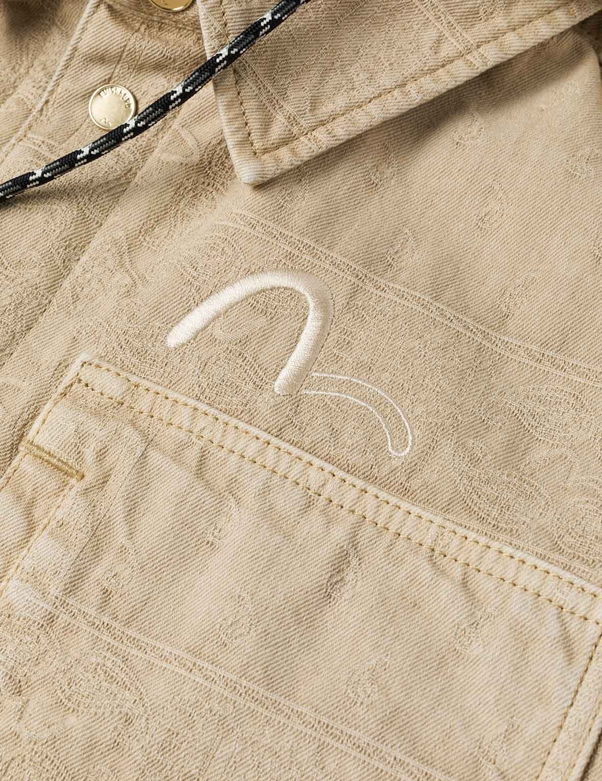 Padded Paisley Jacquard and Embroidery 2-in-1 Loose Fit Shirt Jacket - 10