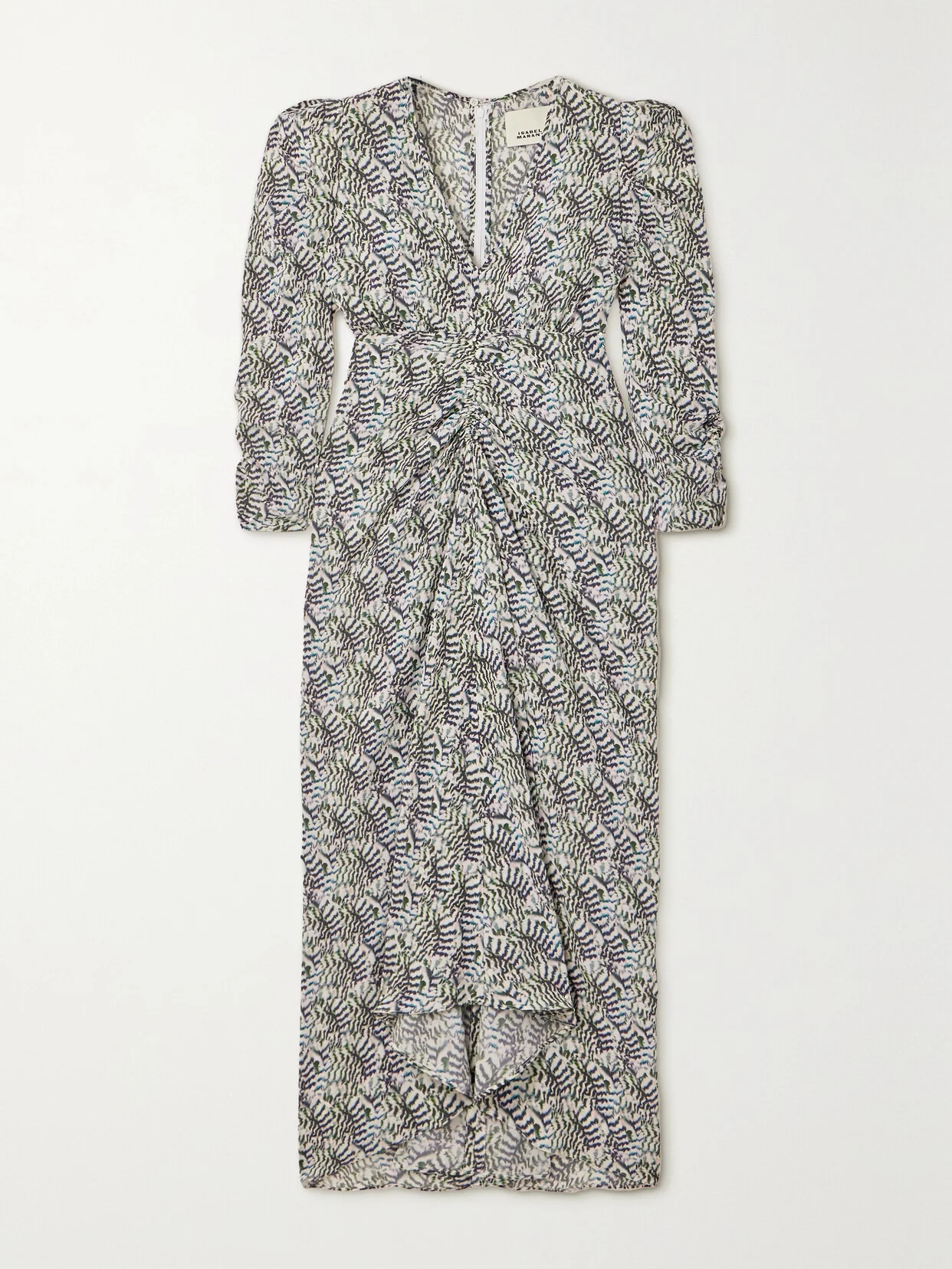 Albini Asymmetric Printed Silk-blend Crepe Dress - 1