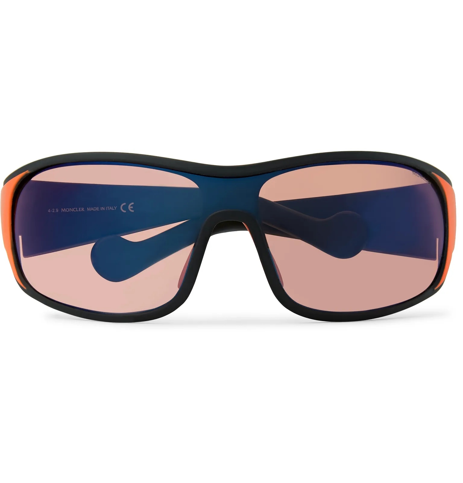 Wrap-Frame Mirrored Acetate Sunglasses - 1