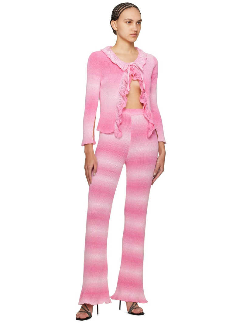 MSGM Pink Self-Tie Cardigan outlook