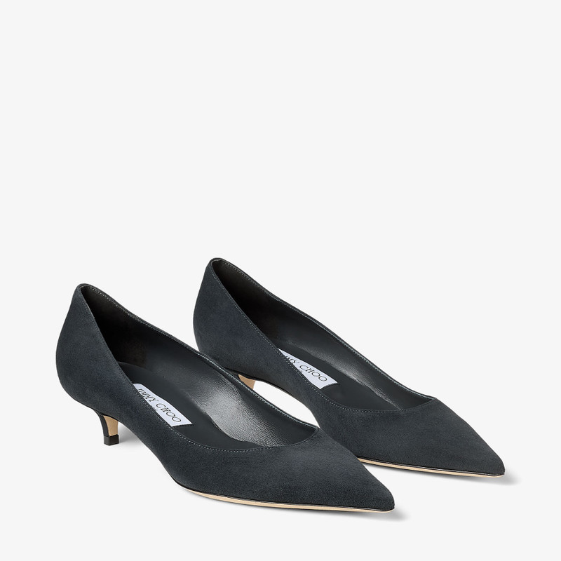 Amelia Graphite Tonal Suede Pumps 2
