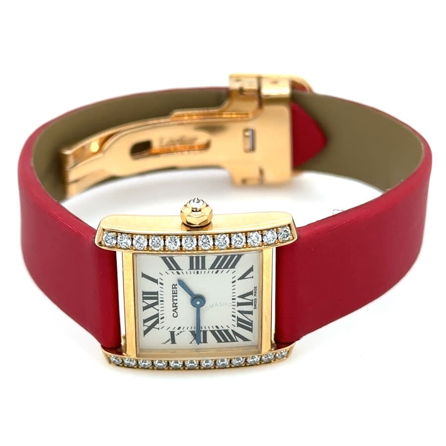 Pre-owned Cartier Tank Francaise Diamond Silver Dial Ladies Watch WE100131 - 5