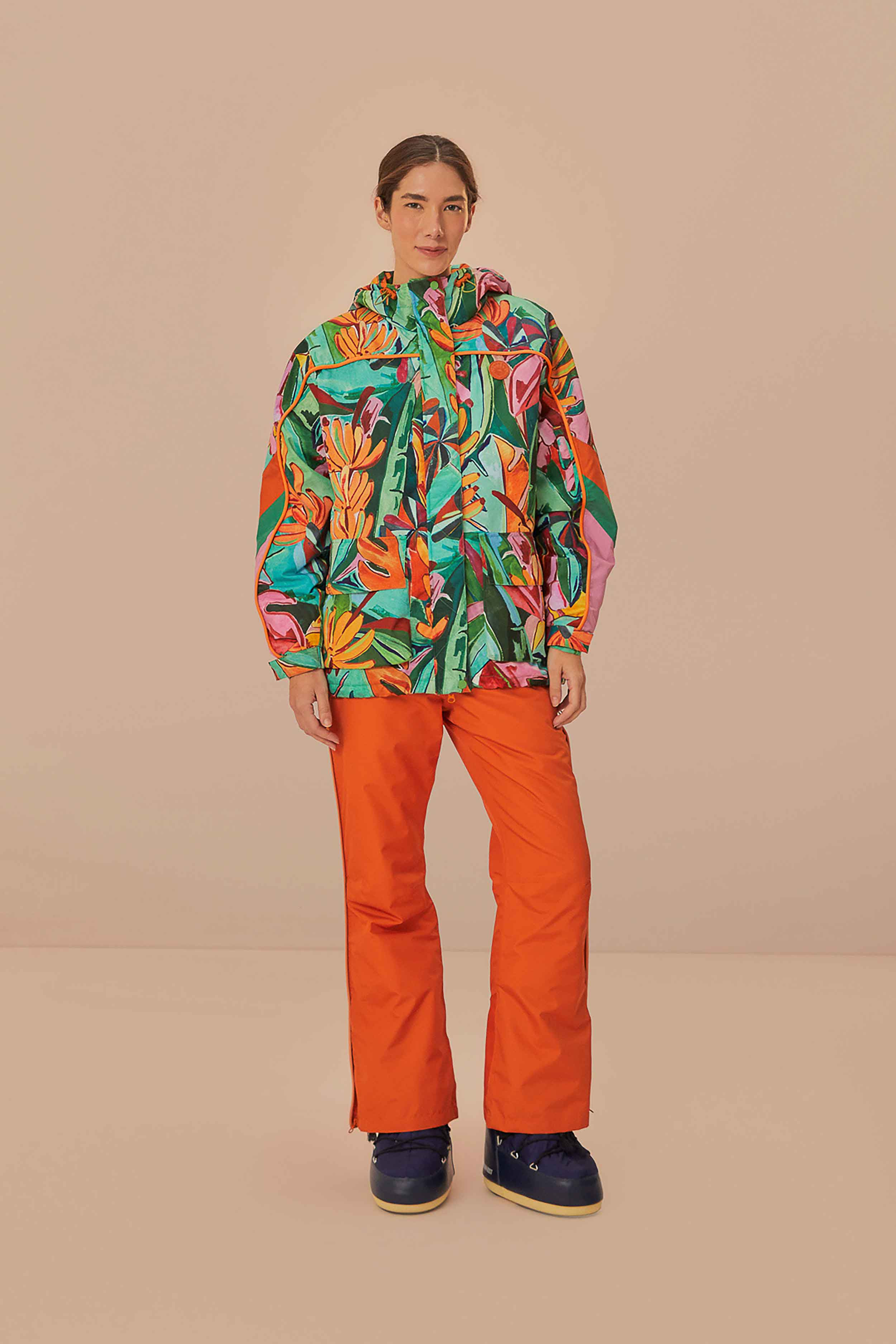 Multicolor Banana Leaves Ski Jacket - 2