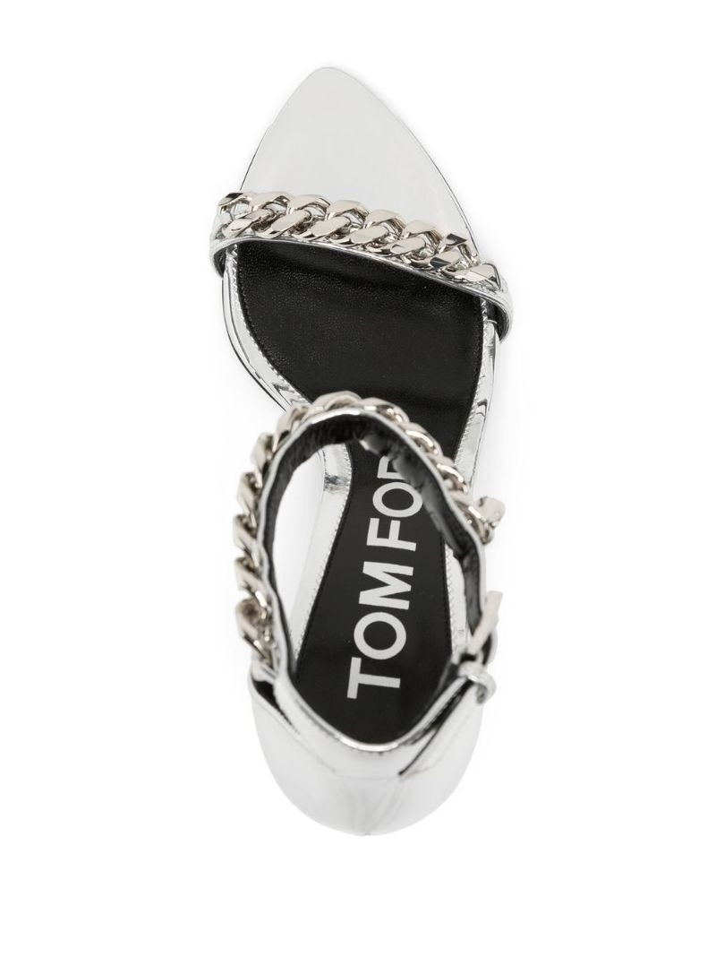 chain-detail heeled sandals 4