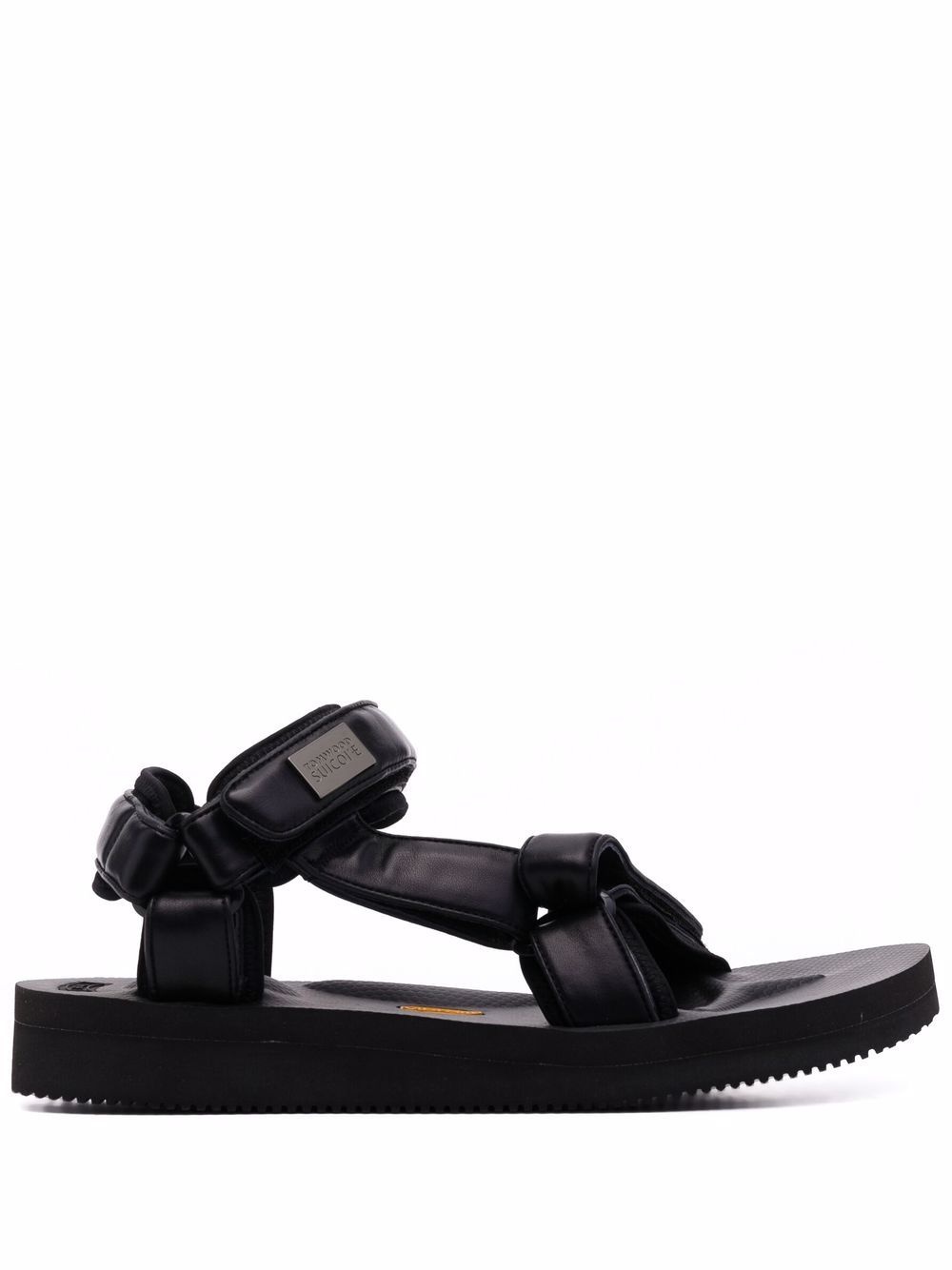 touch-strap leather sandals - 1