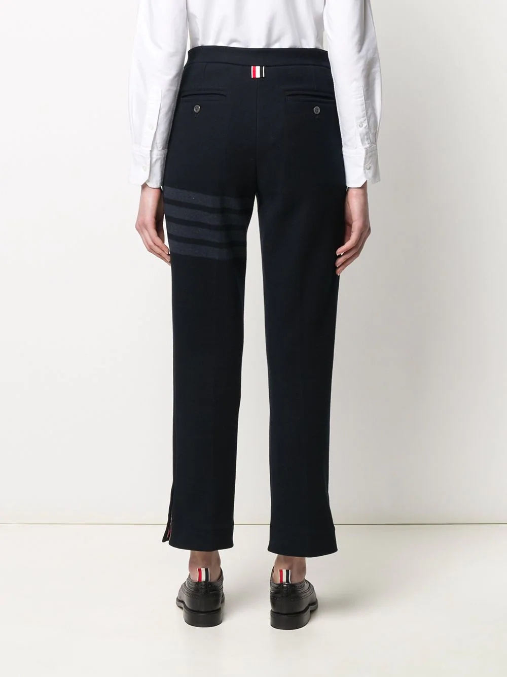 tonal 4-Bar twill trousers - 4