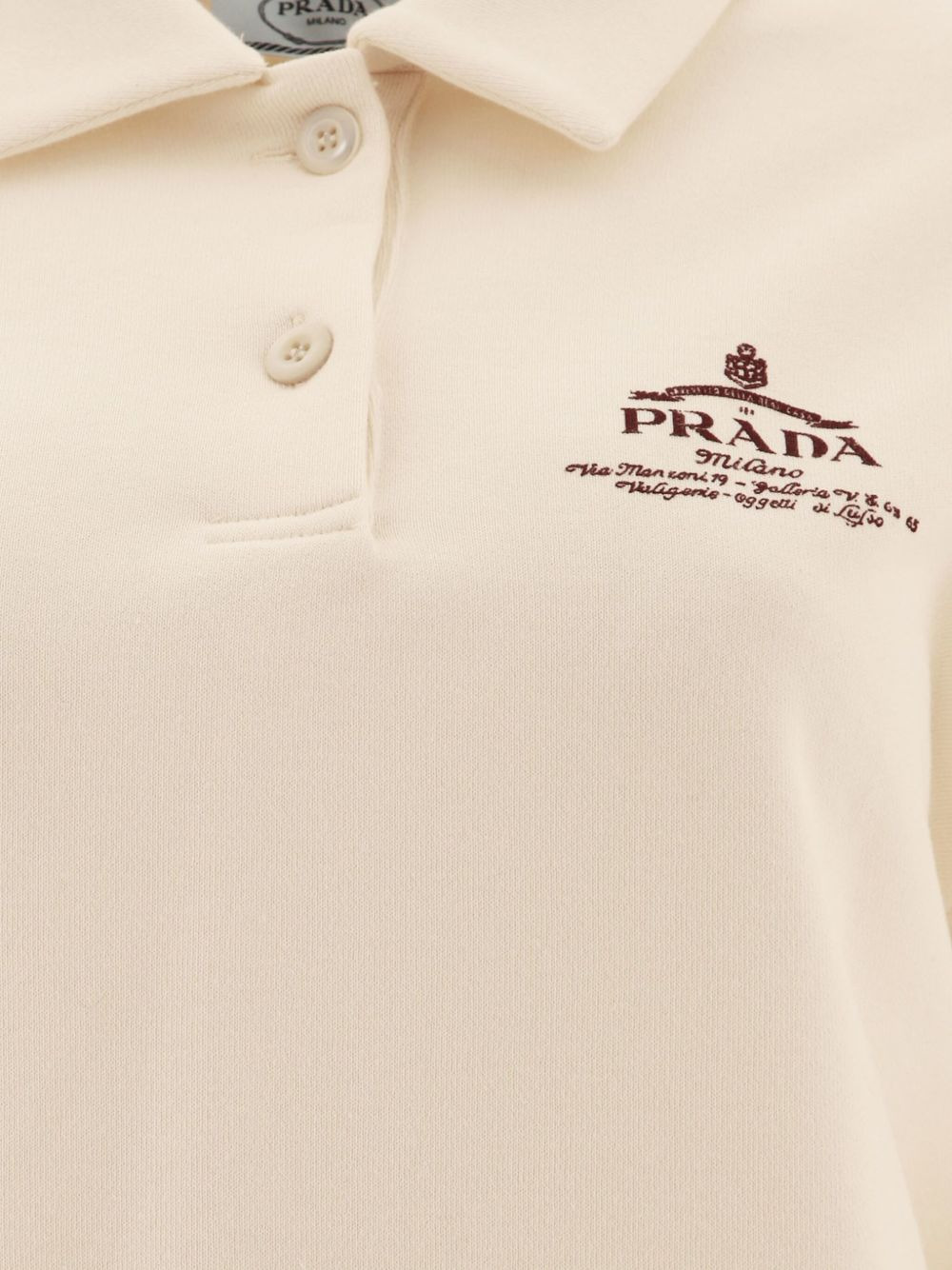 logo-embroidered long-sleeved polo shirt - 3