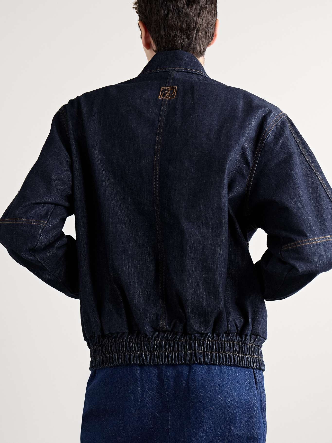 Denim bomber  jacket Blue - 4