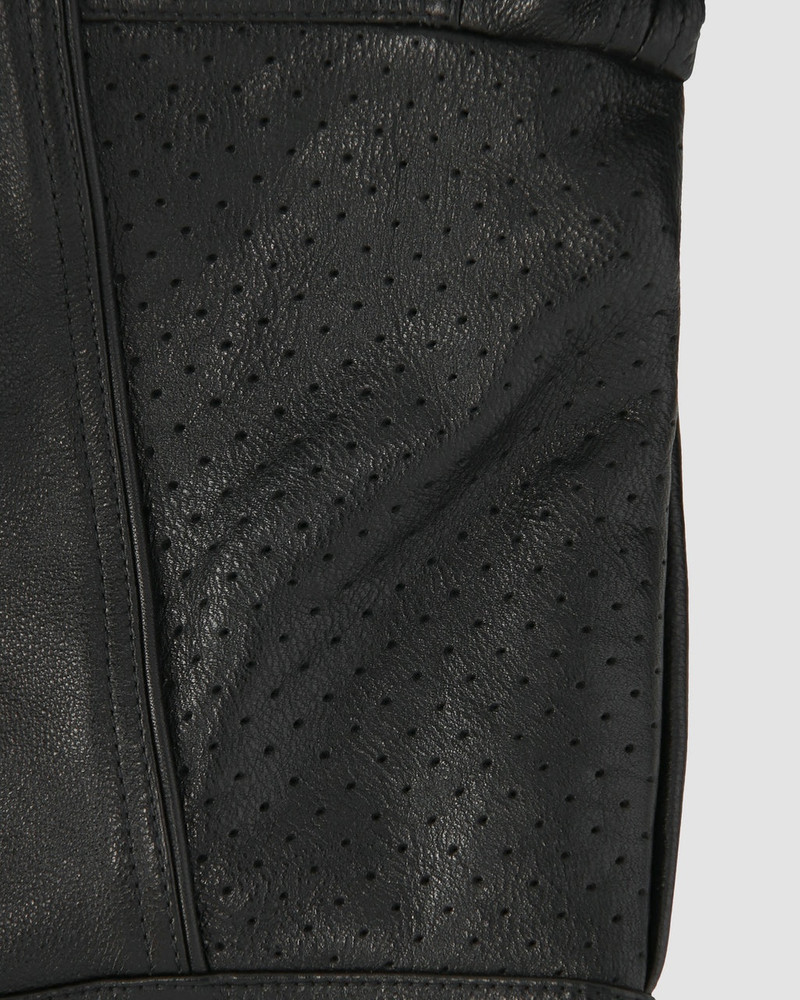 OVERSIZE LEATHER LOGO MOTO JACKET 9