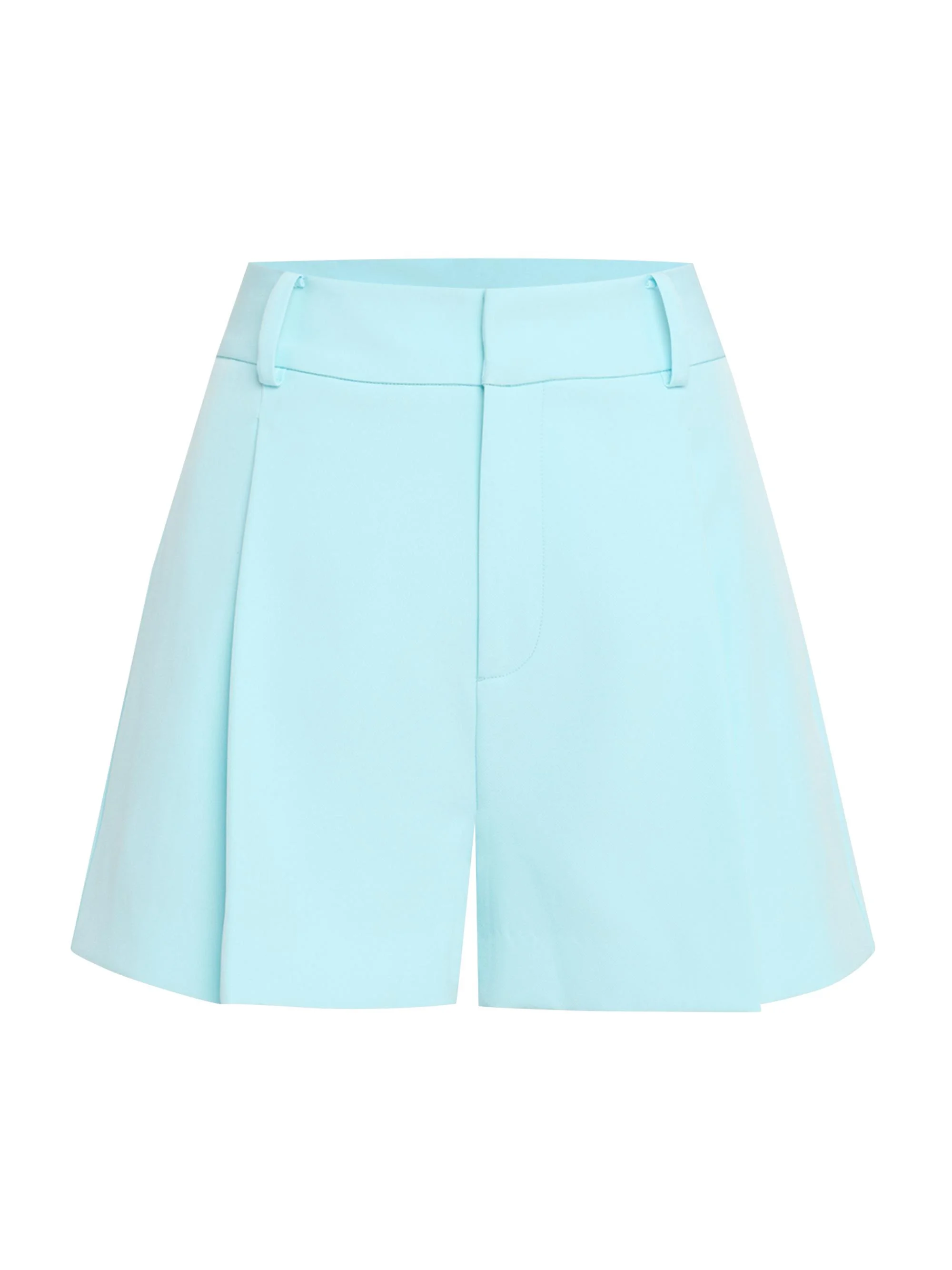 Women's Sena Stretch-Crepe High-Waisted Shorts - Medium Blue - 1