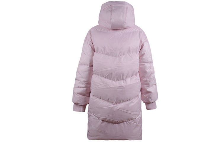 (WMNS) Converse Hooded Long Puffer Coat 'Pale Pink' 10019328-A02 - 2