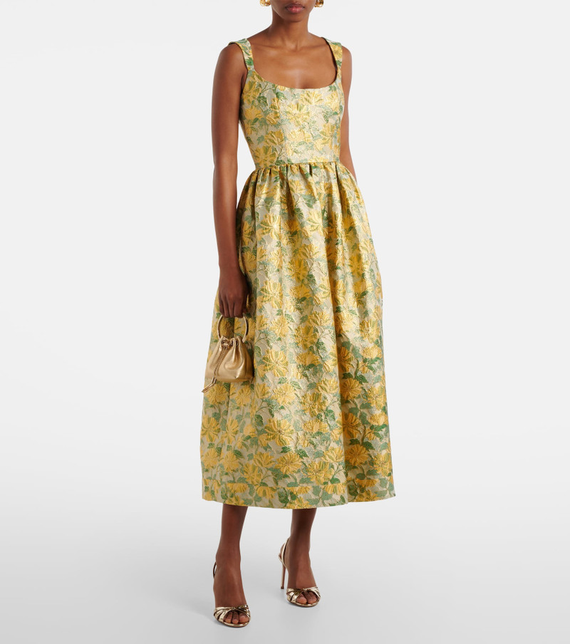 markarian Floral lamé jacquard gown outlook
