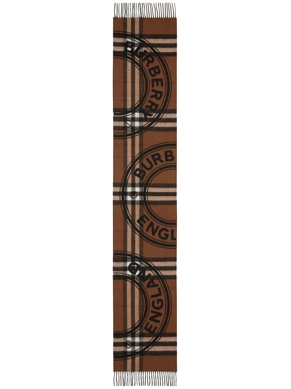 Montage Cashmere Reversible Scarf in Birch Brown