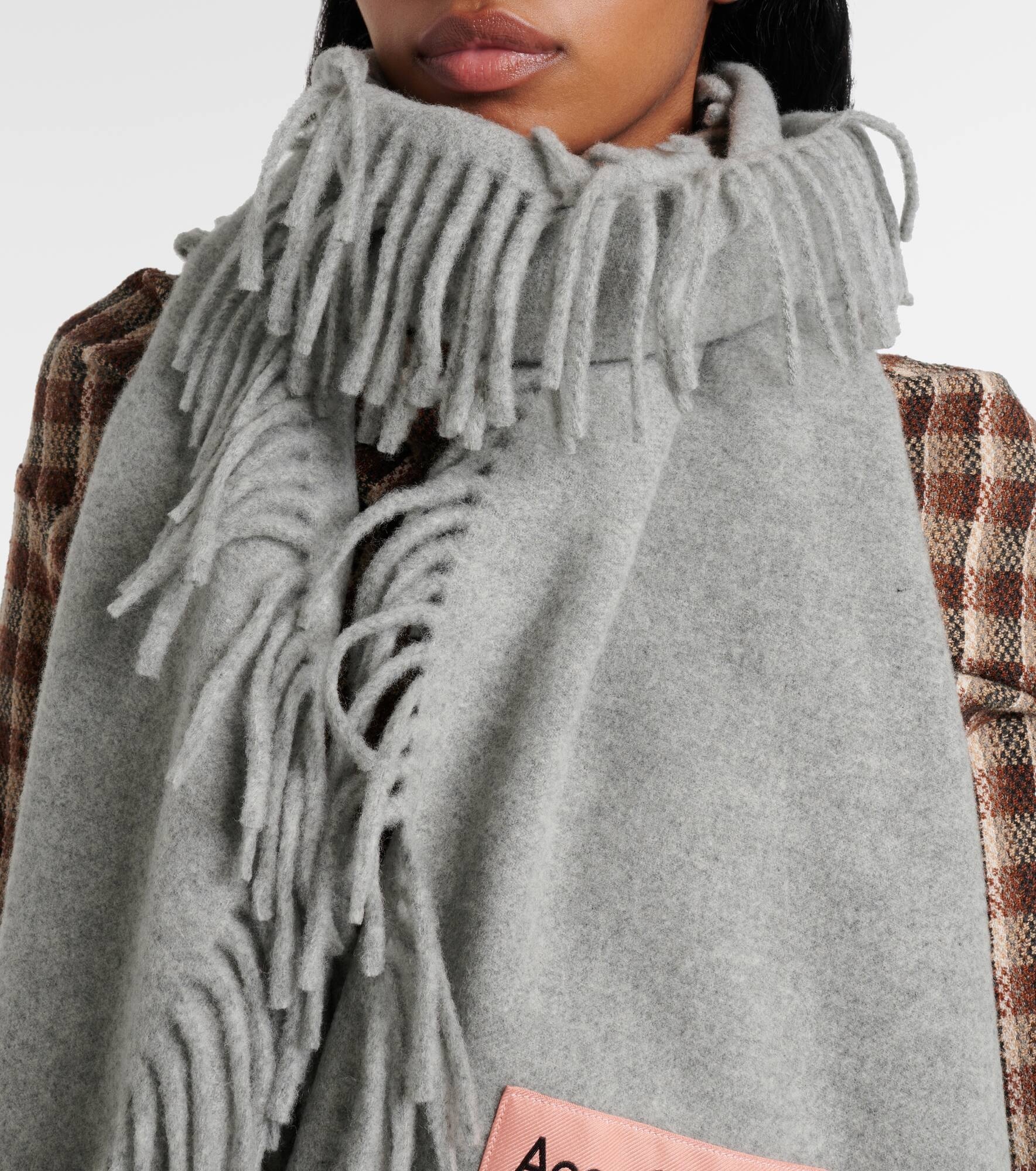 Fringed wool scarf - 3