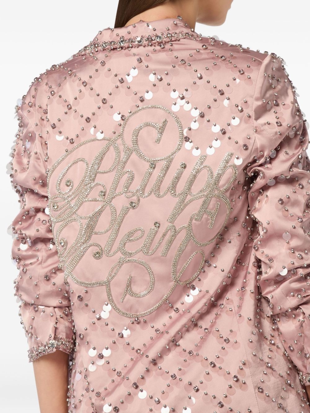 sequin-embellished blazer - 5