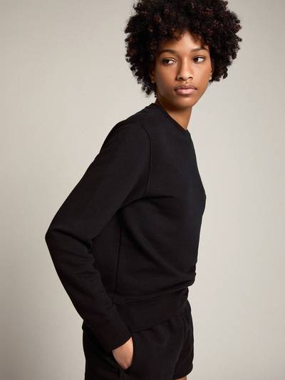 Golden Goose Black Athena Star Collection sweatshirt with tone-on-tone star on the front outlook