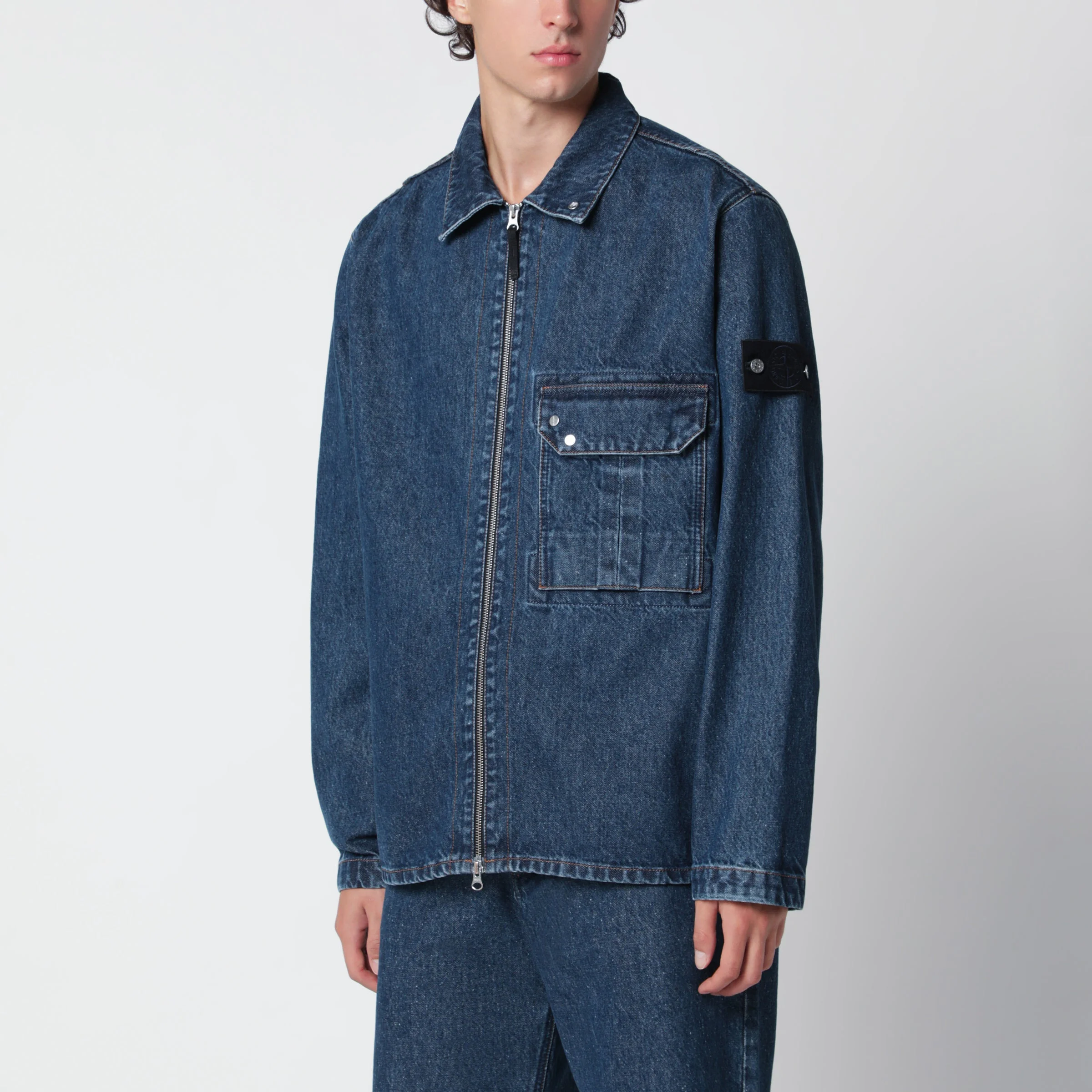 Blue Light Bull Denim-TC overshirt - 1