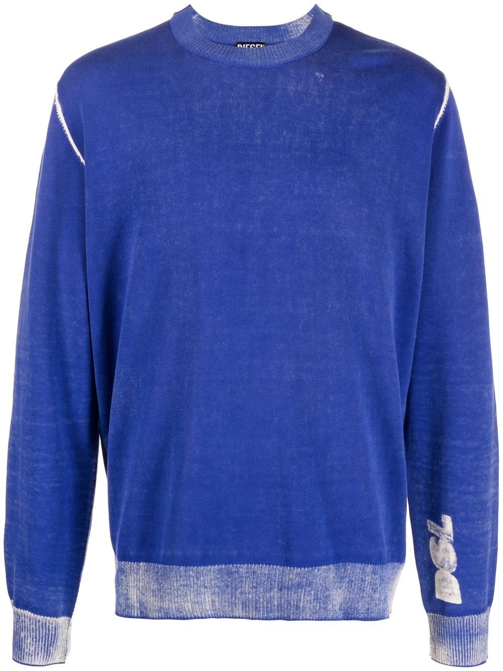 faded-effect cotton jumper - 1