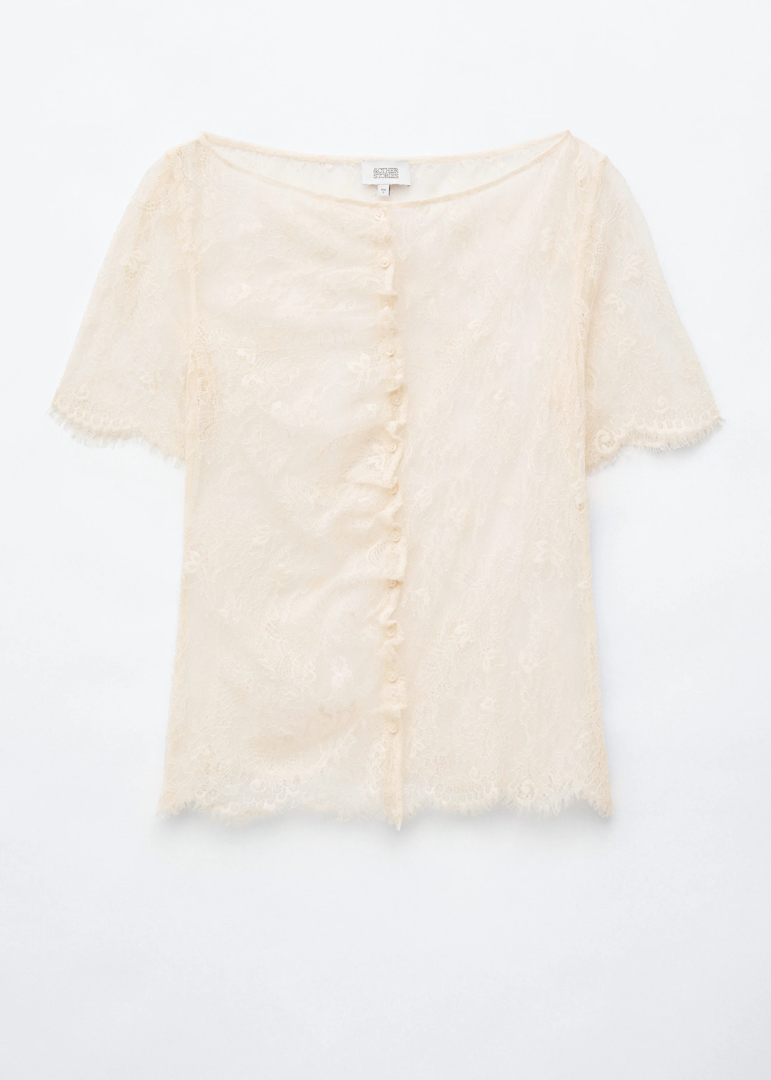 Lace Button-Front Top - 1