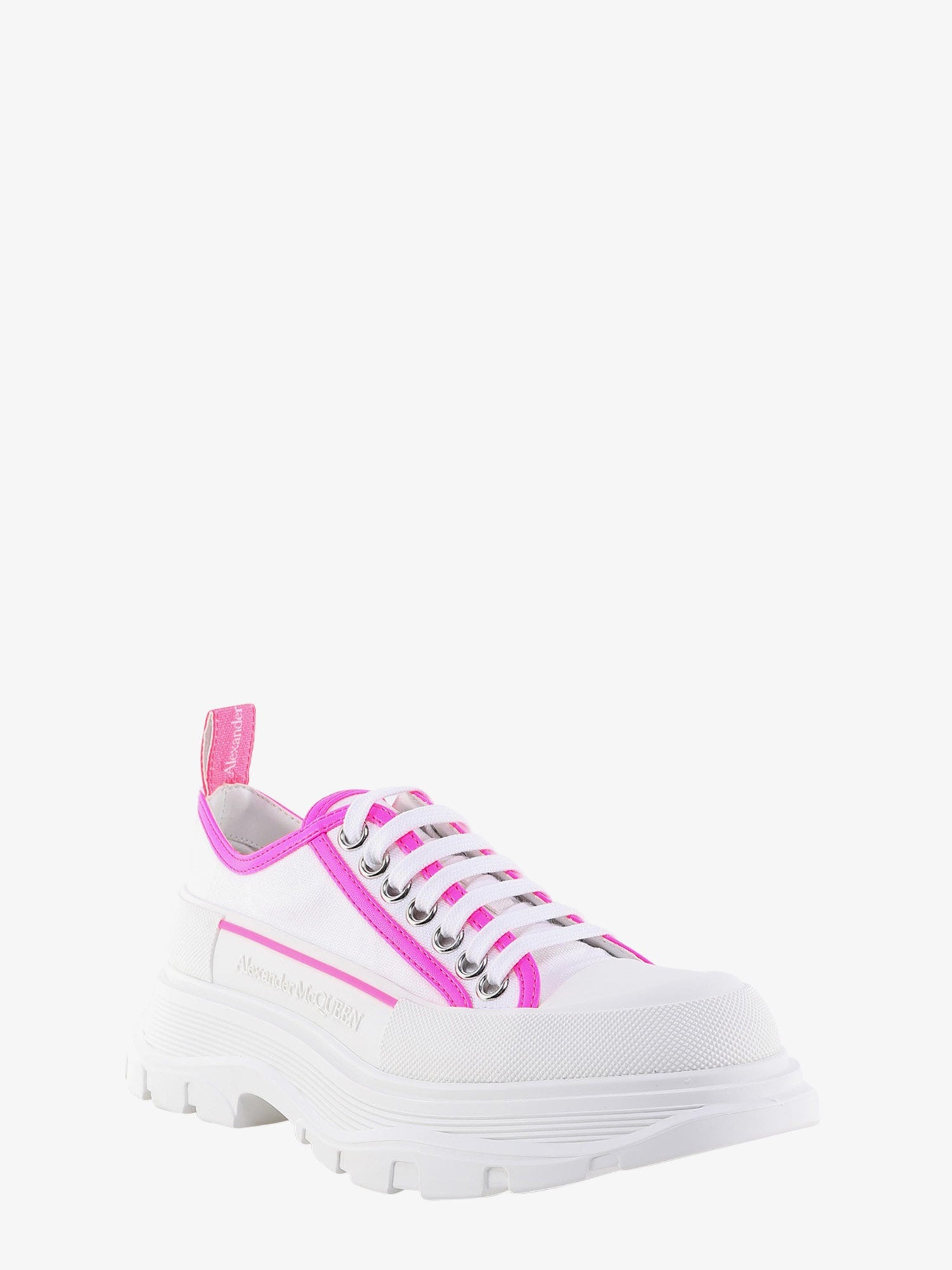 Tread Slick Canvas Sneakers With Fluo Leather Sneakers - 2