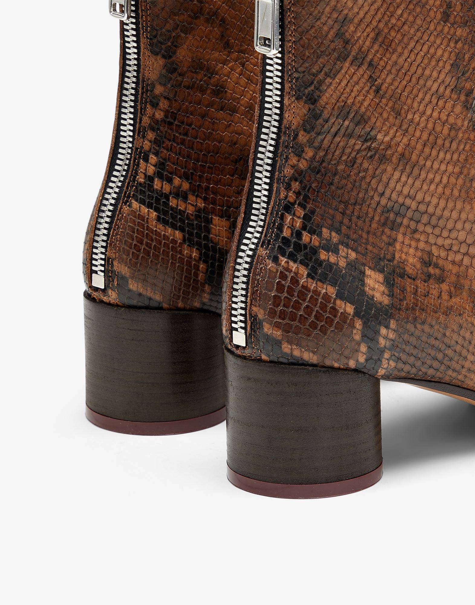 Square toe 6 heel ankle boots - 4