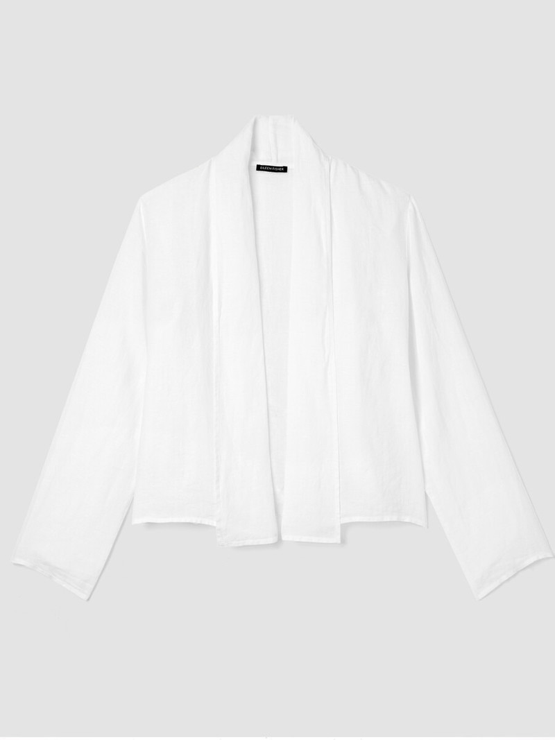 Organic Handkerchief Linen High Collar Jacket 1